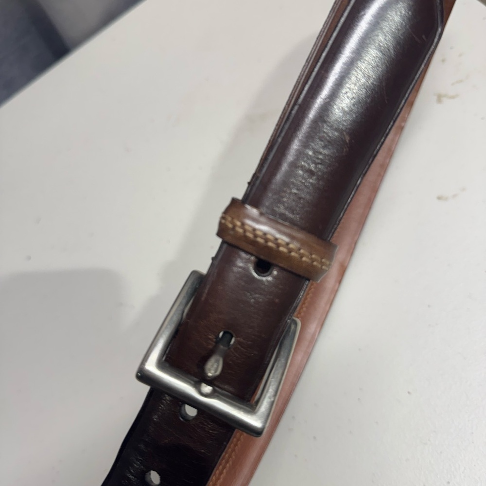 Italian Leather Men’s Belt – Size 38 / 95 cm – Brown - Picture 2 of 11